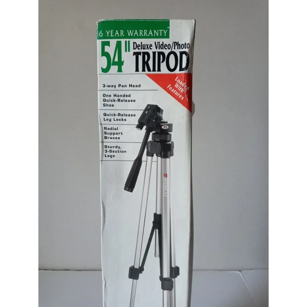 Ambico 54” Deluxe Ultra Light Weight Video/Photo Tripod